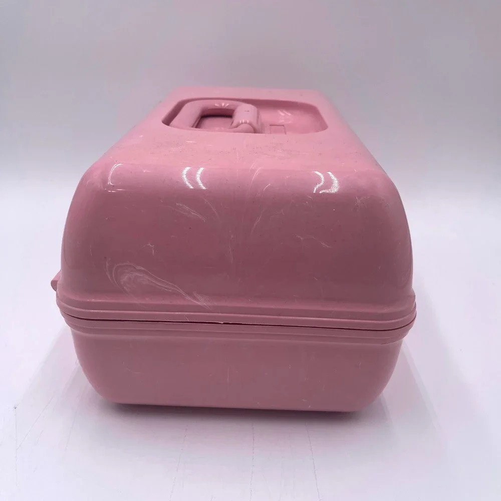 Caboodles On-the-Go Girl Pink Marble Makeup Case Organizer Mirror CAB56264T